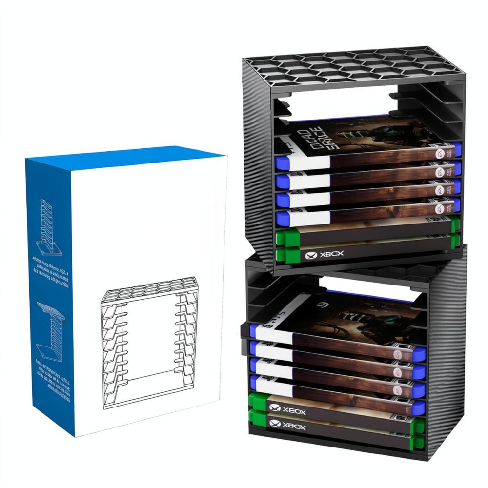 Gaming Console Display Case - Torre de armazenamento para cartões de