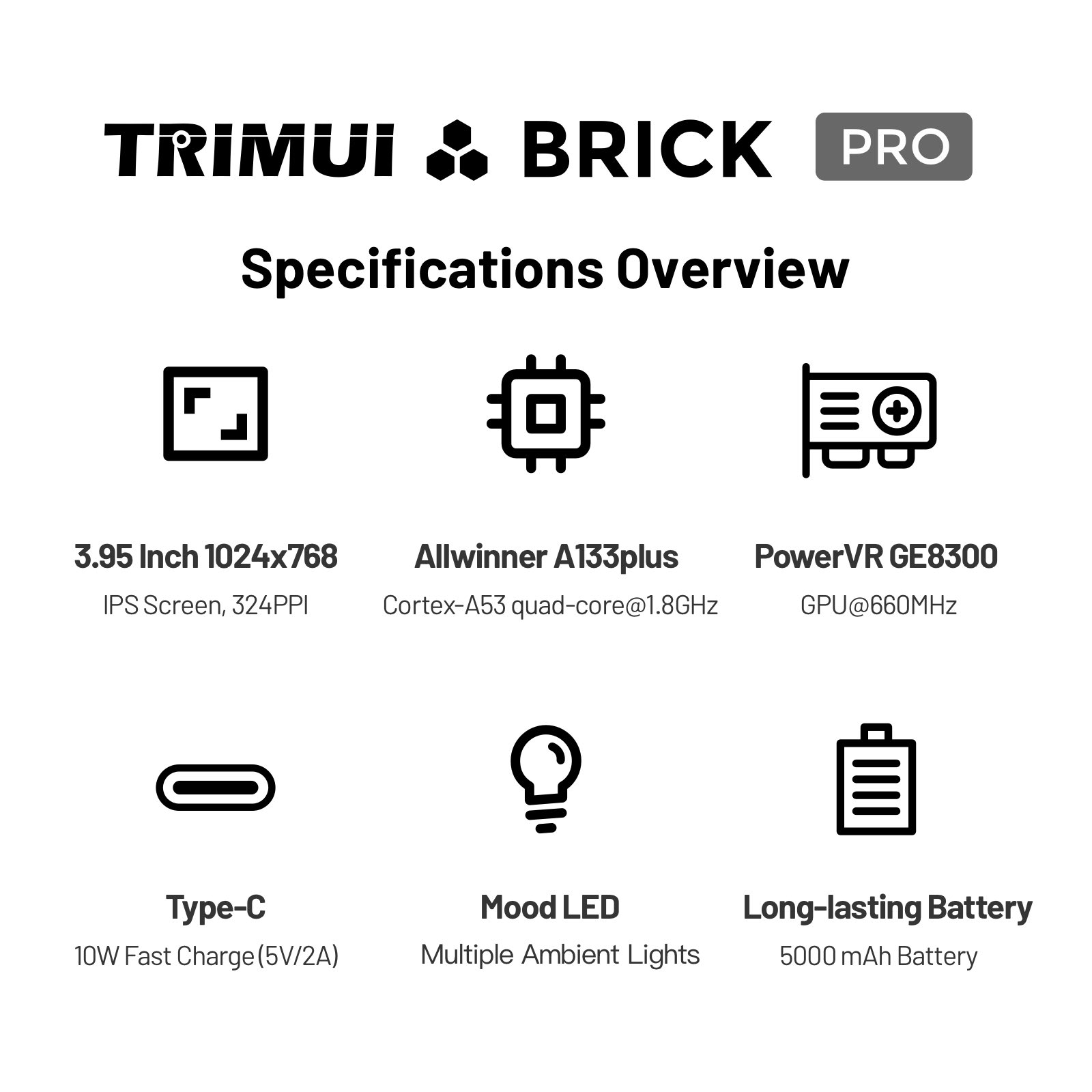 TRIMUI BRICK PRO Console de Jo - Gaming Console Under 5000 avaliação e preço