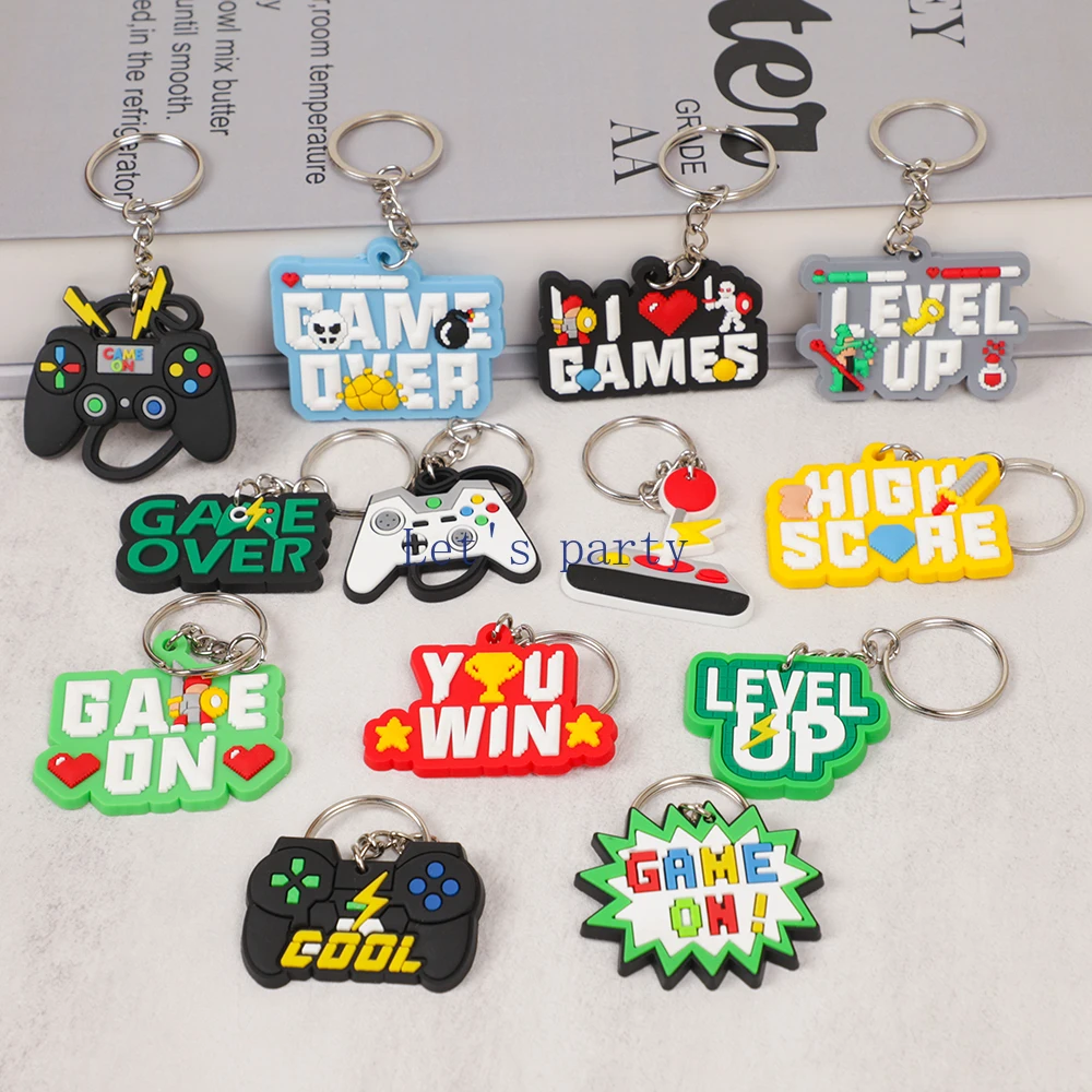 13 pçs videogame no tema pvc c - Gaming Console Keychain avaliação e preço